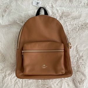 New Coach leather backpack